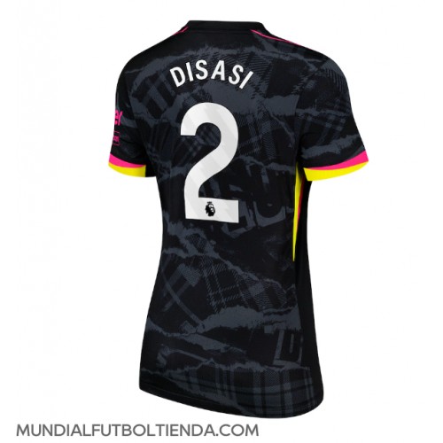 Camiseta Chelsea Axel Disasi #2 Tercera Equipación Replica 2024-25 para mujer mangas cortas